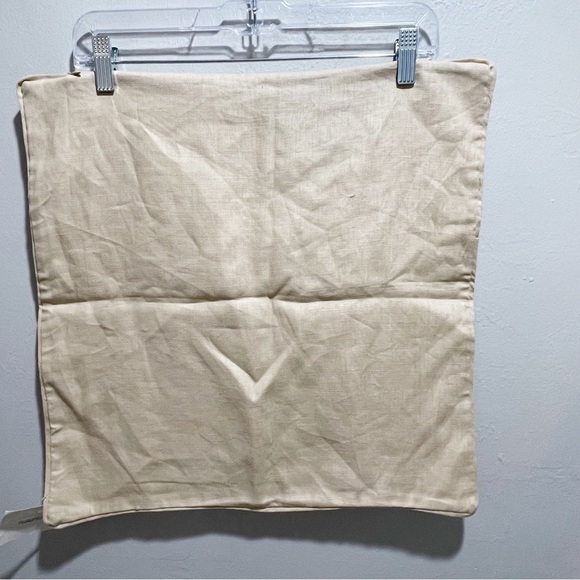 MOSHELL Beige Brown Embroidered Polka Dot ON THE DOTS Throw Pillow Cover - Picture 3 of 3